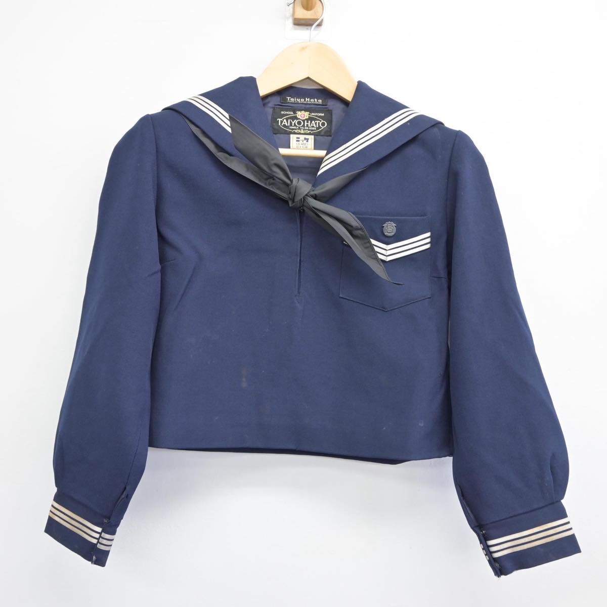 【中古】兵庫県 姫路別所高等学校 女子制服 4点（セーラー服・スカート）sf027375