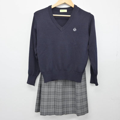 【中古】東京都 打越中学校 女子制服 4点（ブレザー・ニット・スカート）sf027380