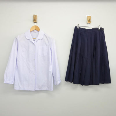 【中古】佐賀県 武雄中学校 女子制服 3点（ベスト・シャツ・スカート）sf027401