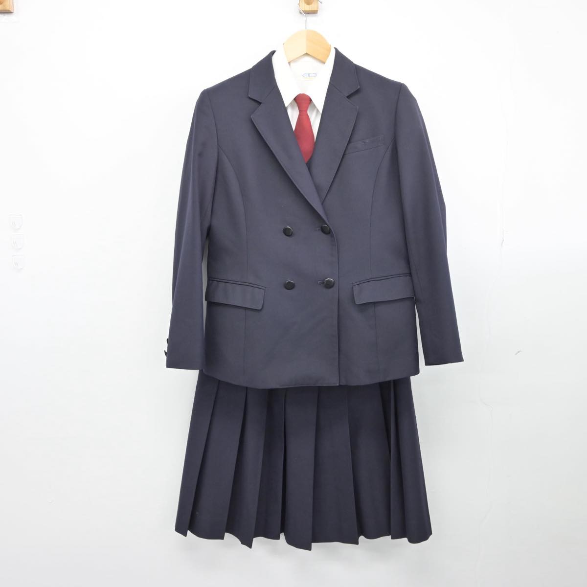 【中古】佐賀県 鹿島高等学校 女子制服 6点（ブレザー・ベスト・シャツ・スカート）sf027404