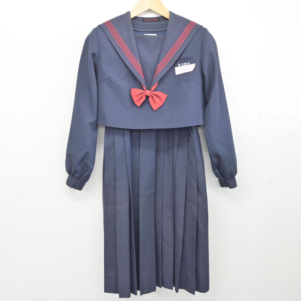 10月中旬 はるの セーラー服 中古制服】福岡県 春日野中学校 女子制服 3点（セーラー服