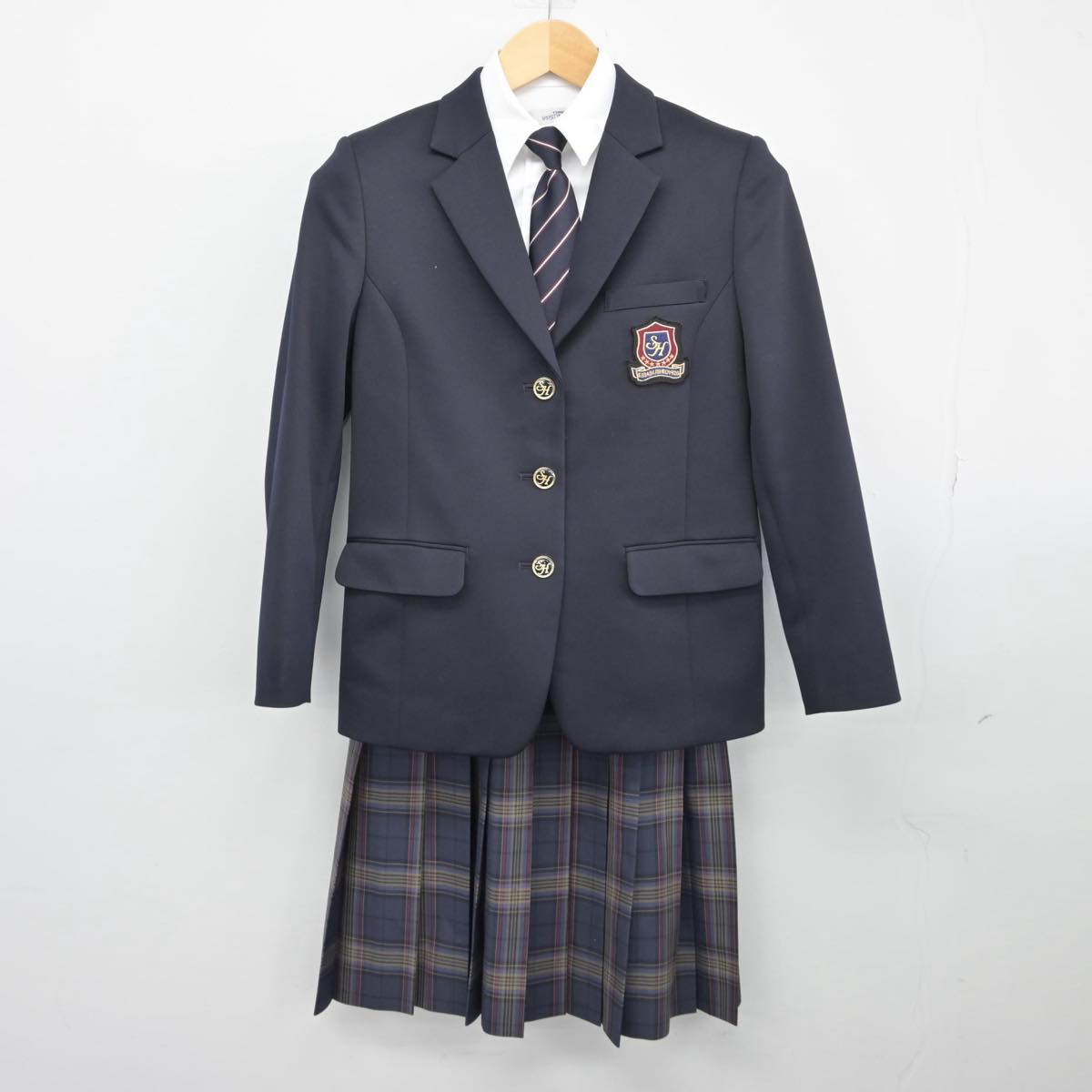 【中古】北海道 北斗高等学校 女子制服 4点（ブレザー・シャツ・スカート）sf027434