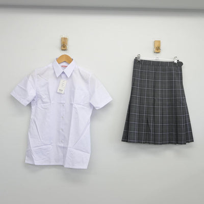 【中古】東京都 新田学園 女子制服 2点（シャツ・スカート）sf027447