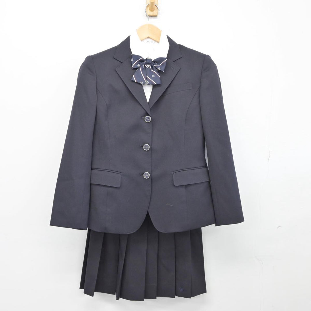 中古】富山県 高岡商業高等学校 女子制服 5点 (ブレザー・ニット