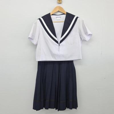 【中古】愛知県 明和高等学校 女子制服 3点（セーラー服・スカート）sf027486