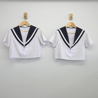 【中古】愛知県 明和高等学校 女子制服 3点（セーラー服・スカート）sf027486