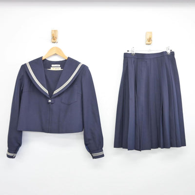 【中古】愛知県 丸の内中学校 女子制服 2点（セーラー服・スカート）sf027487