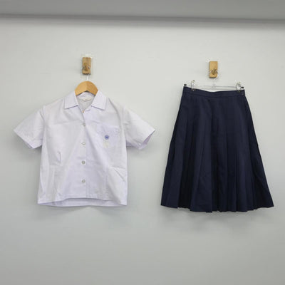 【中古】石川県 野田中学校/旧モデル 女子制服 2点（シャツ・スカート）sf027494