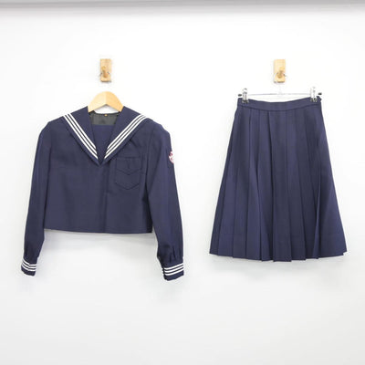 【中古】静岡県 静岡英和女学院高等学校 女子制服 2点（セーラー服・スカート）sf027506