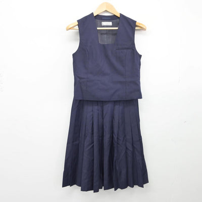 【中古】北海道 琴似中学校 女子制服 2点（ベスト・スカート）sf027520