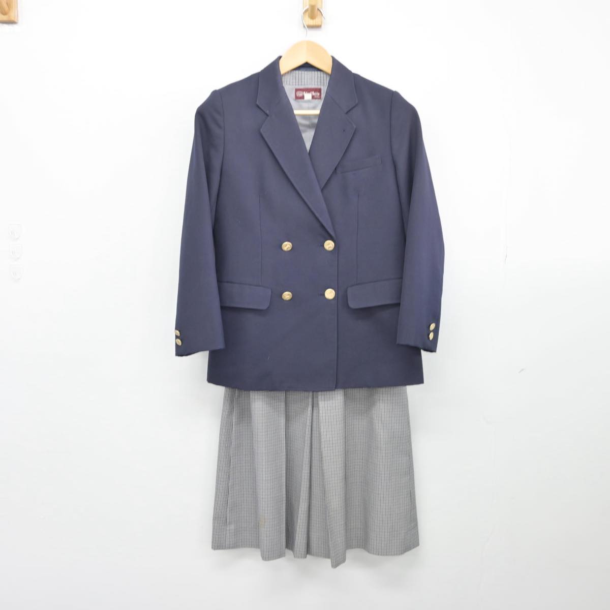 【中古】北海道 厚別南中学校 女子制服 4点（ブレザー・ベスト・スカート）sf027522