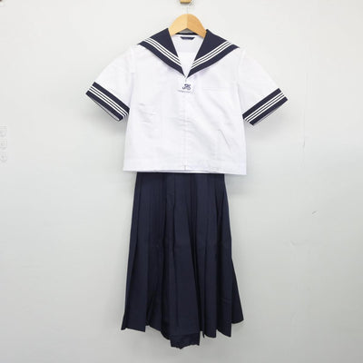 【中古】茨城県 神栖第三中学校 女子制服 3点（セーラー服・スカート）sf027527