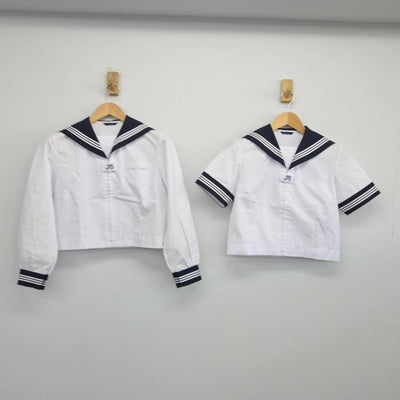 【中古】茨城県 神栖第三中学校 女子制服 3点（セーラー服・スカート）sf027527