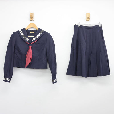 【中古】埼玉県 川越西高等学校 女子制服 3点（セーラー服・スカート）sf027529