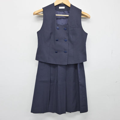 【中古】埼玉県 坂戸高等学校 女子制服 2点（ベスト・スカート）sf027539