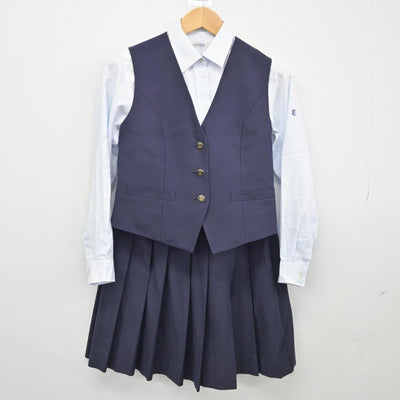 【中古】埼玉県 浦和実業学園高等学校 女子制服 3点（シャツ・ベスト・スカート）sf027543