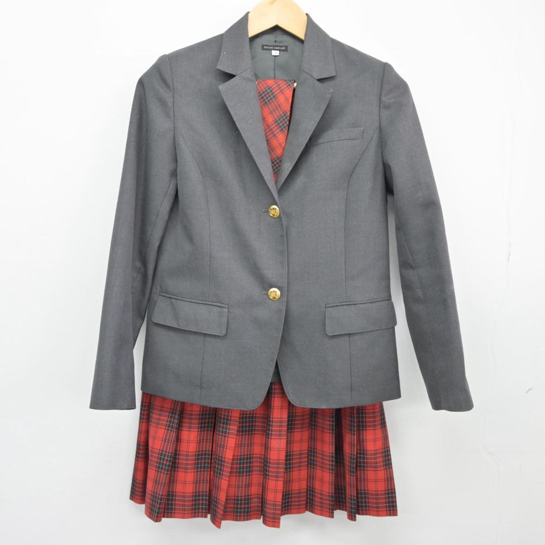 【中古】北海道 北海道芸術高等学校 女子制服 4点（ブレザー・ニット・スカート）sf027564