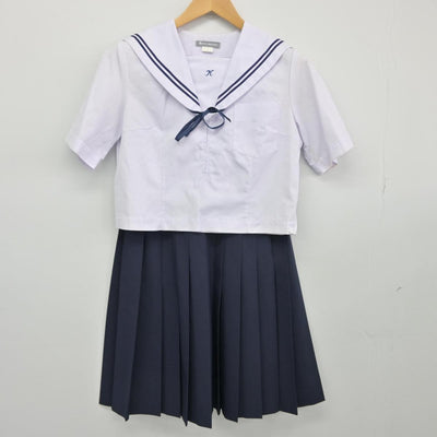 【中古】長野県 鼎中学校 女子制服 3点（セーラー服・スカート）sf027567