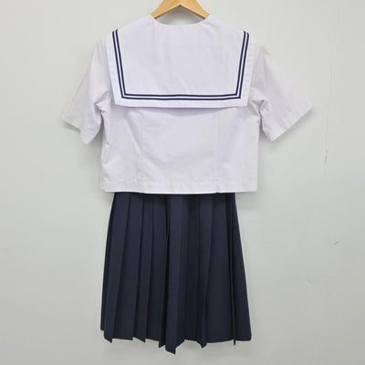 【中古】長野県 鼎中学校 女子制服 2点（セーラー服・スカート）sf027570