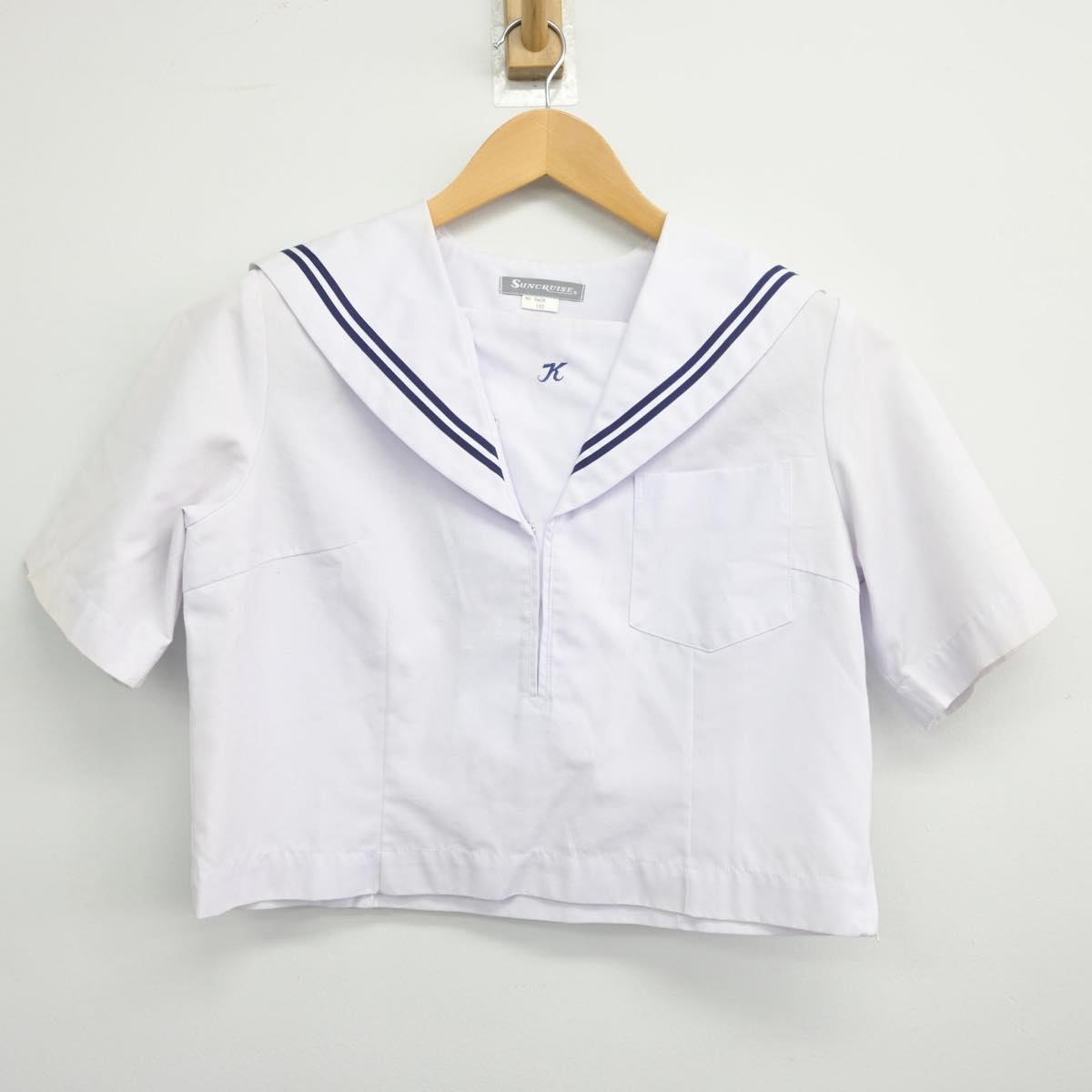 【中古】長野県 鼎中学校 女子制服 2点（セーラー服・スカート）sf027570