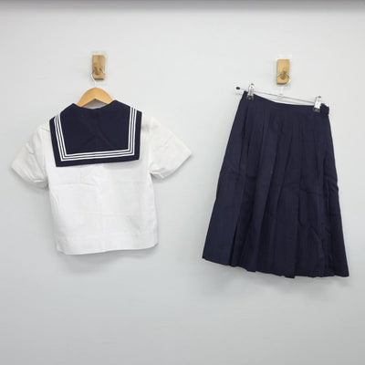 【中古】東京都 実践女子学園中学校 女子制服 4点（セーラー服・スカート）sf027575