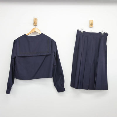 【中古】兵庫県 神戸高等学校 女子制服 3点（セーラー服・ニット・スカート）sf027581