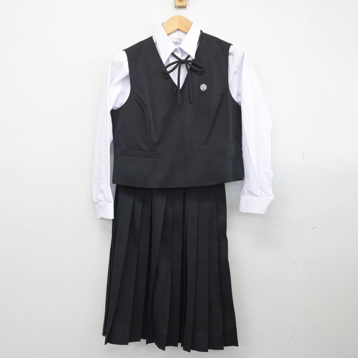 【中古】高知県 追手前高等学校 女子制服 5点（ブレザー・ベスト・シャツ・スカート）sf027584