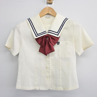 【中古】神奈川県 カリタス女子中学高等学校 女子制服 4点（ニットベスト・セーラー服・スカート）sf027597