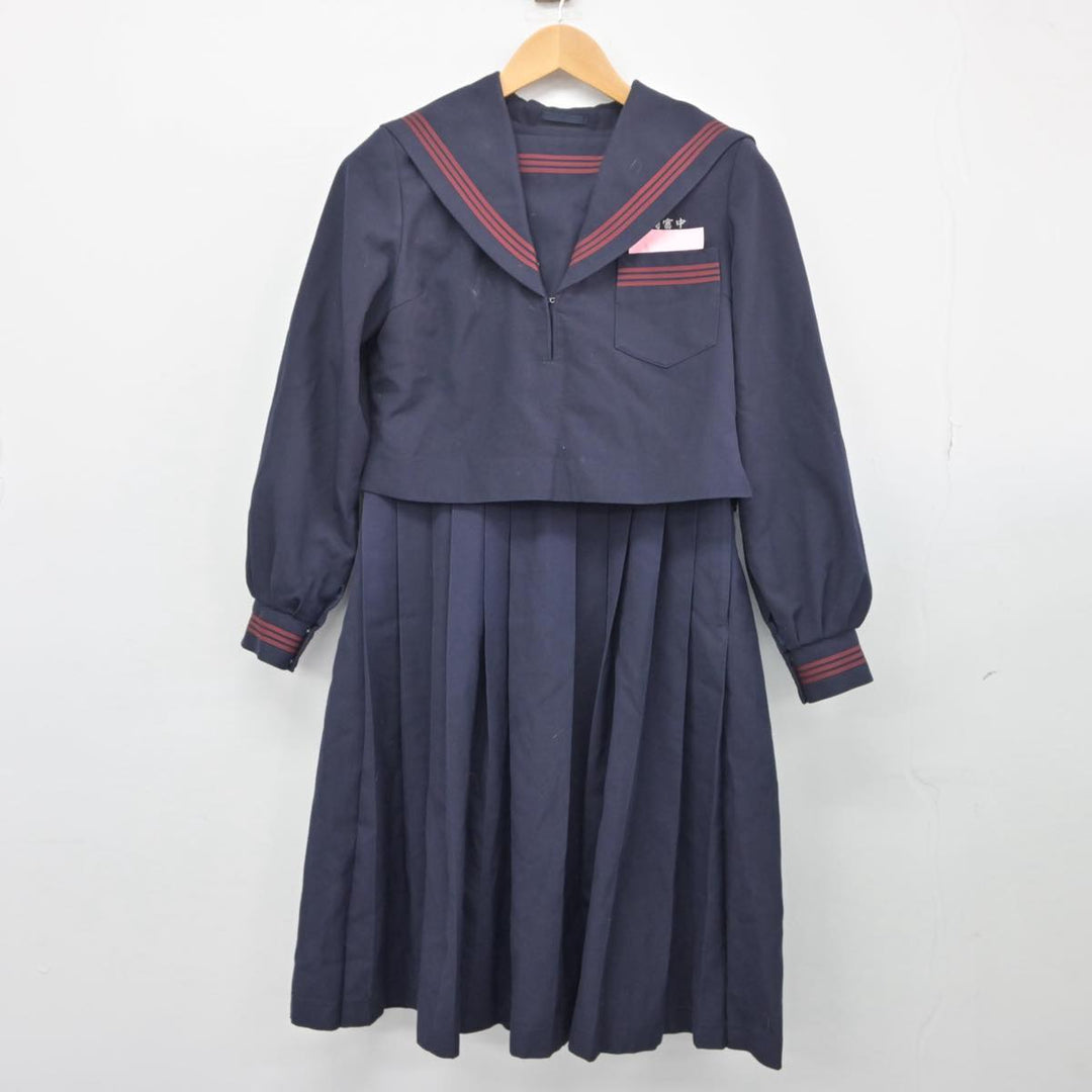 【中古制服】宮崎県 岡富中学校 女子制服 2点（セーラー服・ジャンパースカート）sf027605【リサイクル学生服】 | 中古制服通販パレイド