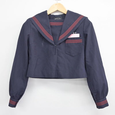 【中古】宮崎県 岡富中学校 女子制服 2点（セーラー服・ジャンパースカート）sf027605