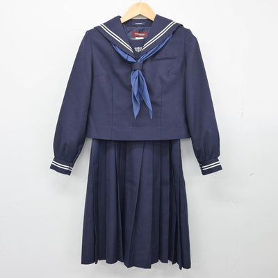 【中古】千葉県 小金南中学校 女子制服 3点（セーラー服・ジャンパースカート）sf027618