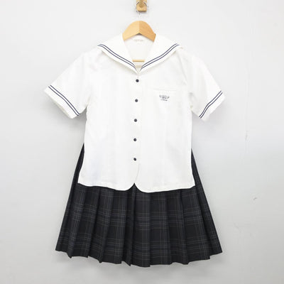 【中古】愛媛県 聖カタリナ女子高等学校 女子制服 2点（セーラー服・スカート）sf027650