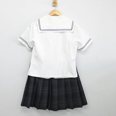 【中古】愛媛県 聖カタリナ女子高等学校 女子制服 2点（セーラー服・スカート）sf027650