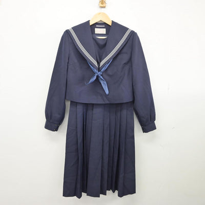 【中古】群馬県 多々良中学校 女子制服 3点（セーラー服・ジャンパースカート）sf027658