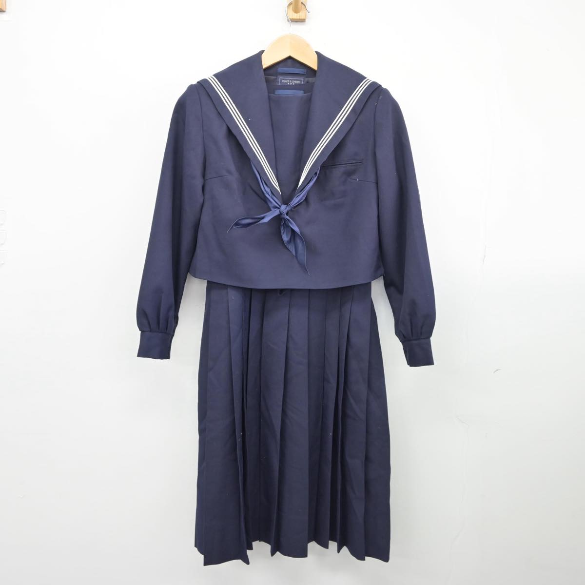 【中古】群馬県 多々良中学校 女子制服 3点（セーラー服・ジャンパースカート）sf027659