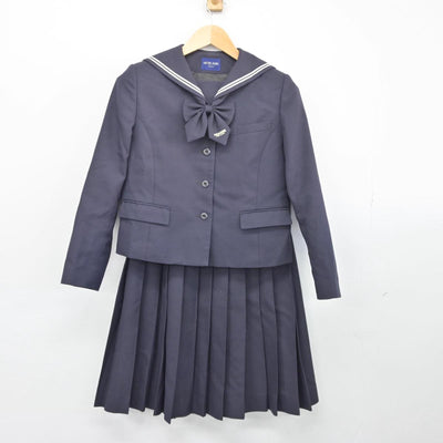 【中古】愛知県 桜花学園高等学校 女子制服 4点（セーラー服・ニット・スカート）sf027671