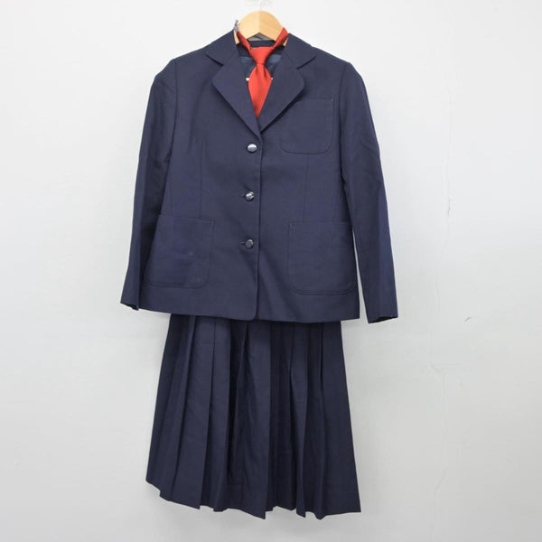 【中古】千葉県 習志野市立第五中学校 女子制服 4点（ブレザー・ベスト・スカート）sf027693