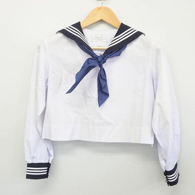 【中古】広島県 皆実高等学校 女子制服 3点（セーラー服・スカート）sf027701