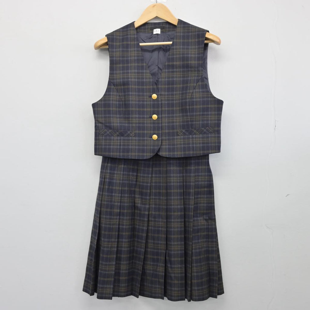 【中古】北海道 北海道札幌琴似工業高等学校 女子制服 2点（ベスト・スカート）sf027713