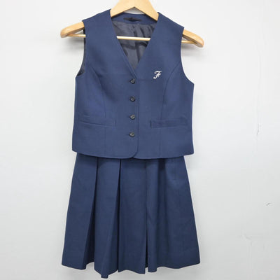 【中古】神奈川県 藤塚中学校 女子制服 3点（ブレザー・ベスト・スカート）sf027724