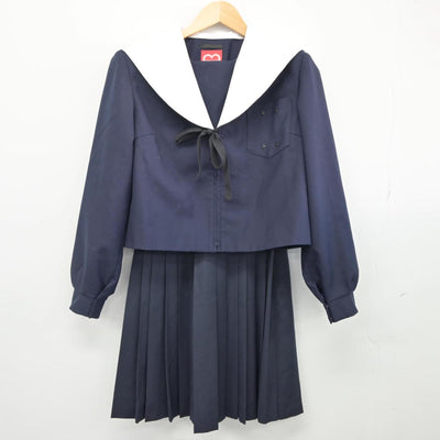 【中古】愛知県 沢上中学校 女子制服 3点（セーラー服・スカート）sf027734