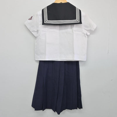 【中古】静岡県 静岡英和女学院中学校・高等学校 女子制服 4点（セーラー服・セーラー服・スカート）sf027749