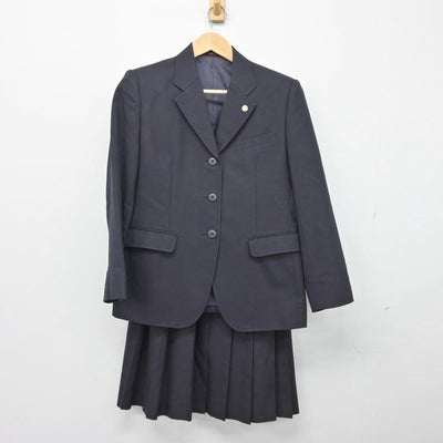 【中古】広島県 広島市商業高等学校 女子制服 3点（ブレザー・ニット・スカート）sf027752