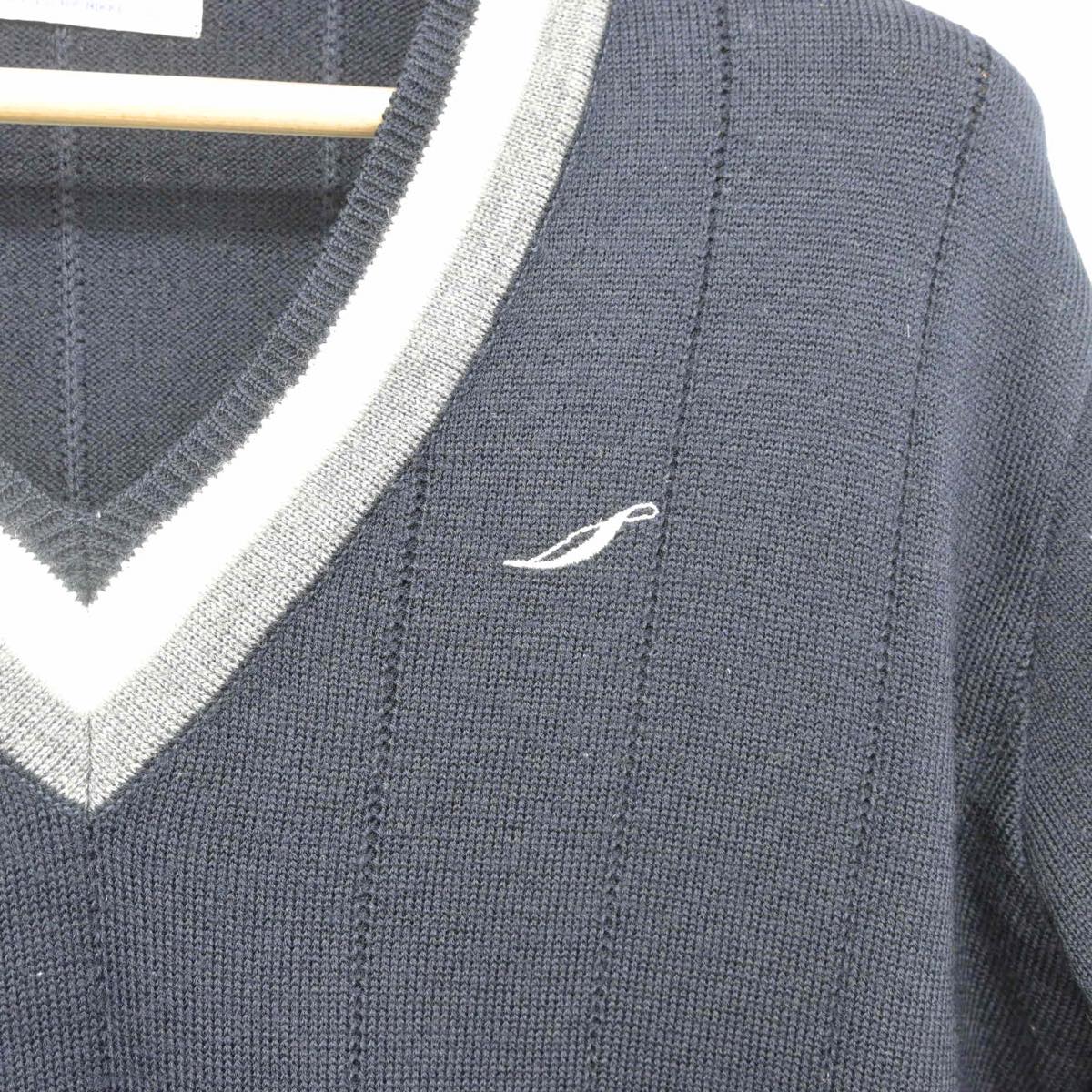 【中古】広島県 広島市商業高等学校 女子制服 3点（ブレザー・ニット・スカート）sf027752