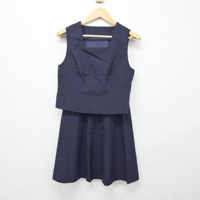 【中古】群馬県 高崎女子高等学校 女子制服 2点（ベスト・スカート）sf027775