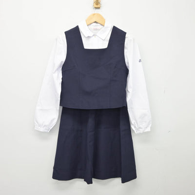 【中古】群馬県 高崎女子高等学校 女子制服 3点（ベスト・シャツ・スカート）sf027777