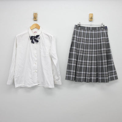 【中古】北海道 夕張中学校 女子制服 5点（ブレザー・シャツ・ニットベスト・スカート）sf027784