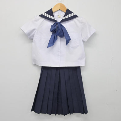 【中古】大分県 大分大学教育学部附属小学校 女子制服 4点（セーラー服・スカート）sf027793