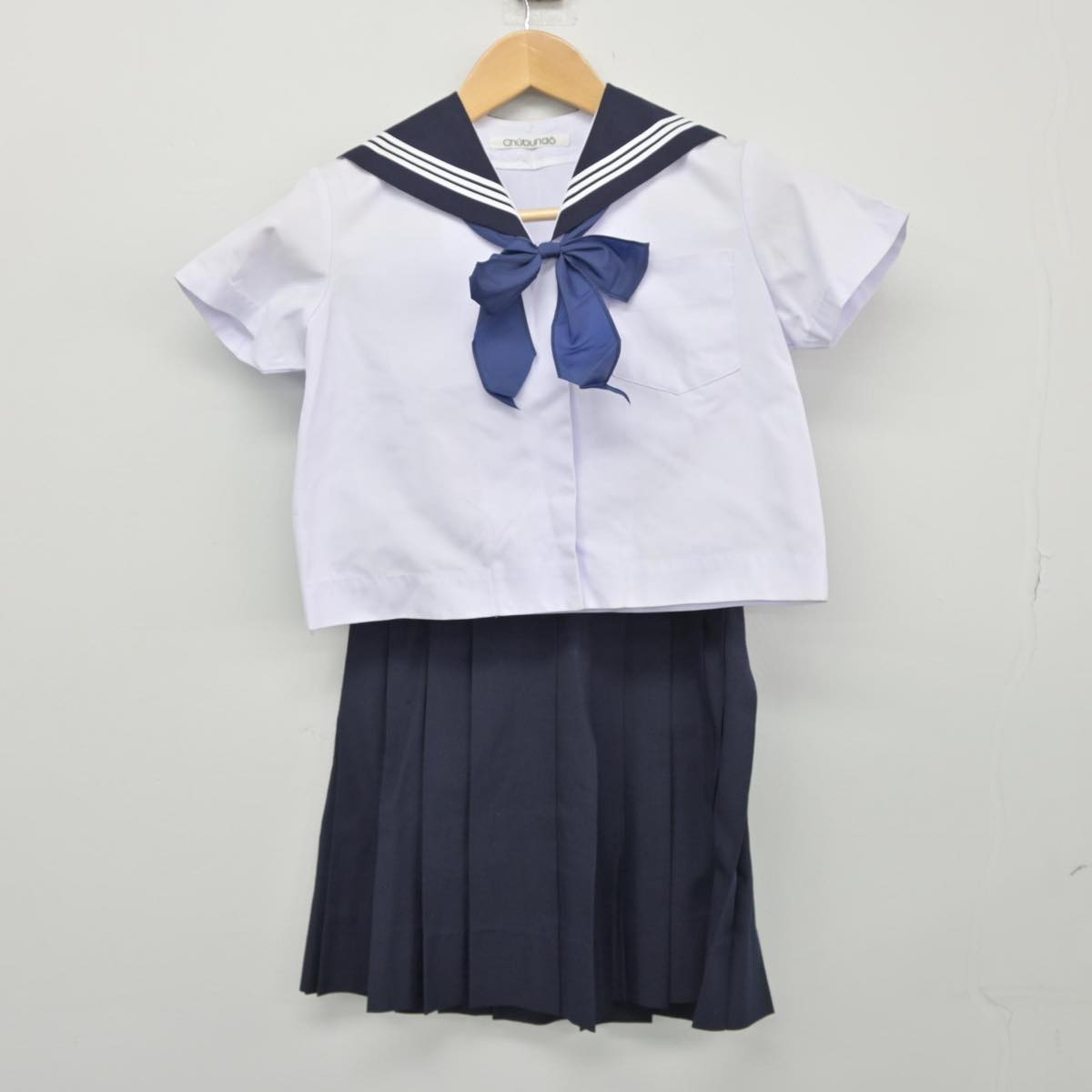 【中古】大分県 大分大学教育学部附属小学校 女子制服 3点（セーラー服・スカート）sf027798