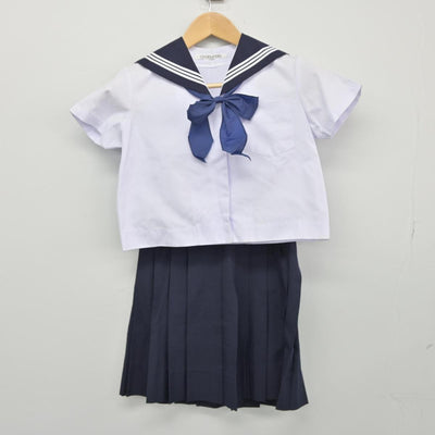 【中古】大分県 大分大学教育学部附属小学校 女子制服 3点（セーラー服・スカート）sf027798